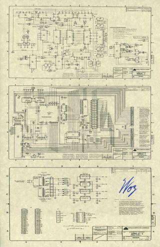 Steve Wozniak Signed Autographed Apple I Computer Schematic 11 " X 17 " Creator