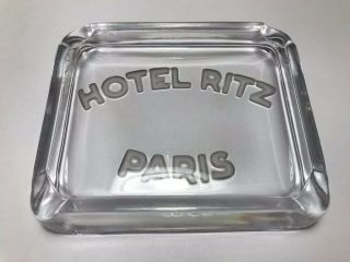 1930s Hotel Ritz Paris Glass Cigarette Ashtray Luxury Relic Coco Chanel Art Deco