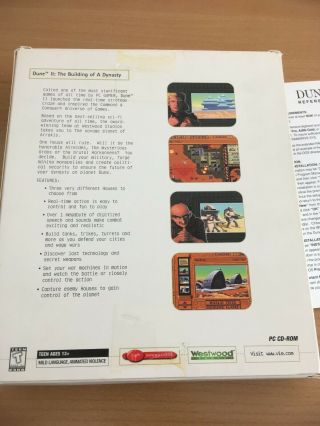 DUNE II 2 The Building of a Dynasty Battle for Arrakis Vintage Boxed DOS PC GAME 3
