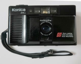 Konica Mg Af Film Camera With Hexanon 35mm F3.  5 Lens Vintage Film