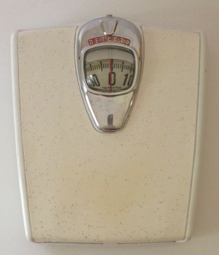 Vintage Detecto Mid Century Atomic Bathroom Scale With Bubble Magnifier