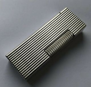Dunhill Silver ‘reeded’ Rollagas Lighter - Fully Overhauled &