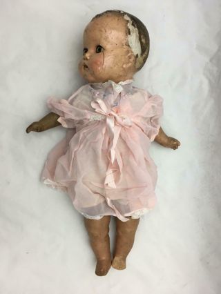 Antique / Vintage Doll Composition Head Cloth Body