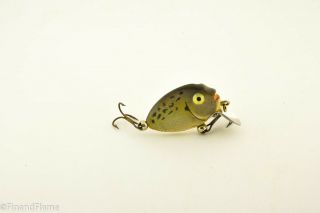 Vintage Antique Heddon Tiny Punkinseed Spook Fishing Lure Crappie Cra Finish Fc2