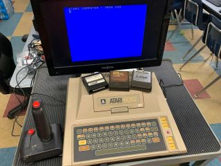 Vintage Atari 400 Computer W/ Ps,  Joystick,  Delta Drawing And Basic Cartridge