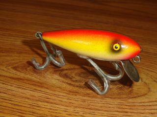 Vintage Fishing Lure Wooden Paw Paw Bait Co.  River Go - Getter Series 805 Rainbow