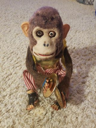 Vtg Jolly Chimp Clapping Cymbal Monkey Battery Toy Made In Japan,  C.  K. ,