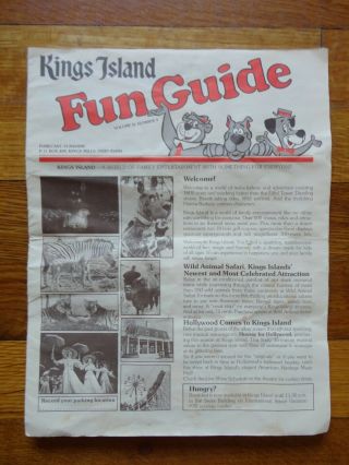 Vintage Brochure With Map - 1977 Kings Island Fun Guide – Volume Ii,  Number 3