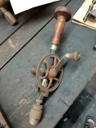 Antique / Vintage Goodell - Pratt Tool Co.  Hand Drill Good Cond.  Pat.  3/31/1896.
