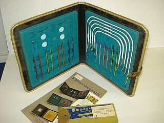 Vintage Sears 5791 Knitting Needle Kit Folding Case With Snap