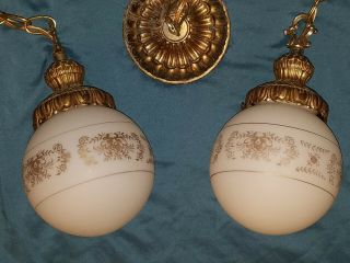 Vintage Hollywood Regency Double Swag Lamps - French Styled