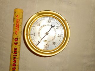 Antique Vtg Troy Ny Mahony Steam & Hot Water Boilers Pressure Gauge No Glass