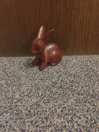 Vintage And Carved Wood Rabbit