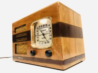 ANTIQUE 1937 RCA VICTOR 85T SUPERHETERODYNE ART DECO WOOD VINTAGE OLD RADIO 3