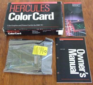 Hercules Color Card Gb200 Rev B Cga 8 - Bit Isa Video Card Nos