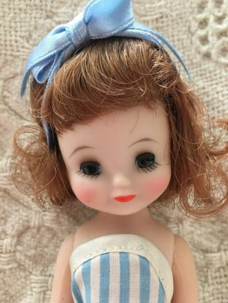 Betsy McCall Vintage Doll 8 In Swimsuit Sunsuit Reddish - Brown Hair Blue Eyes 2