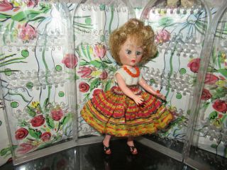 Vintage Hard Plastic 1950s Woolworth Little Miss Marie Doll 8 " Ginger Nancy Era
