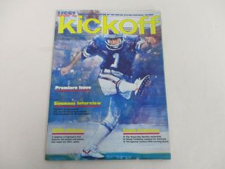 1983 Usfl Kickoff Premier Issue Nj Generals Vs Philadelphia Stars Program