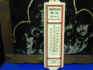 Vintage/antique Thermometer Grumdahl Oil Co.  Dx Oil Barn Find
