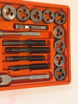 Vintage 40 pc.  Combo Tap and Die set.  Made In Japan.  Metric.  Fine Carbon Steel. 3