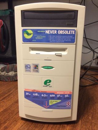 Vintage Rare Emachines “never Obsolete” Desktop Computer