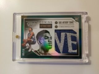 2015 - 16 Karl Anthony Towns Panini Gala Coming Attractions Rookie Card 06/15 Rc