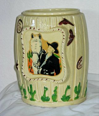 Vintage Hopalong Cassidy Cookie Jar - Replacement Base Only - Graphics