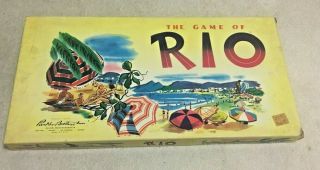 Vintage Board Game " Game Of Rio " (de Janeiro Brazil),  1956 Parker Bros,  Scarce