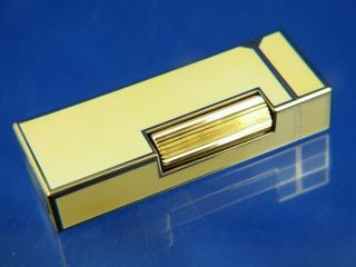 Vintage Swiss Dunhill Rollagas Lighter Yellow Lacquer Serviced