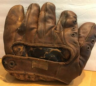 Vintage Nokona Nocona Goods Leather Baseball Glove Mitt Made In Usa Poor Conditi