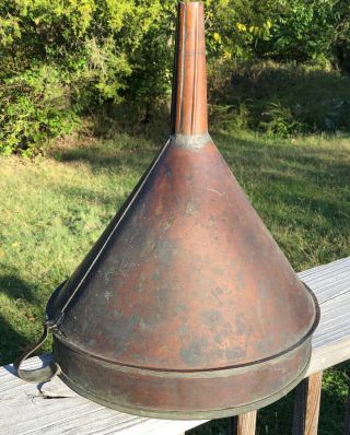 Antique Moonshine Still Large Copper Funnel 17” Tall