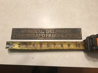 Antique US Post Office General Delivery Sign 1900 Rural Store 3