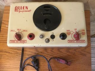 Vintage Allen Electric Equipment Model E - 175 Coil,  Condenser,  And Circuit Tester