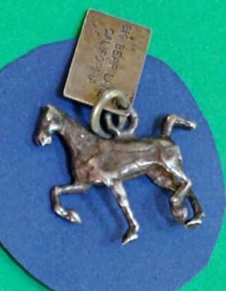 /sterling Silver Vintage Bracelet Charm B41 Horse Big Bear Lake Ca