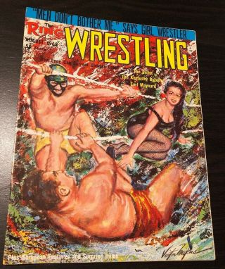 1968 The Ring Wrestling Bruno Sanmartino & Mae Godner Pinup Sexy Toni Rose