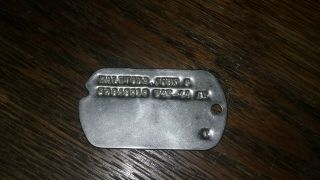 (1) Vntg Notched Type 3 Or 4 Wwii Us Army Military Dog Tag John Kalivoda