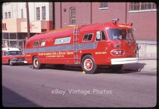 Vintage 1961 Slide Photo Willow Grove Fire Department Pa Scranton Parade Jb204