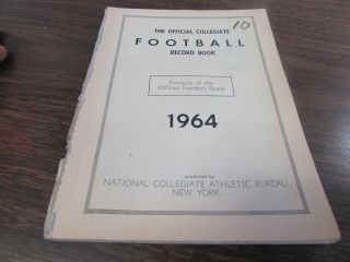 1964 Official Collegiate Football Record Book - No Front Cover