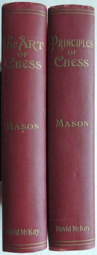 1913 The Art Principles Of Chess In Theory And Practice 2 Vols Books Game Mason