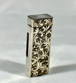 Vintage Sterling Silver.  950 Cigarette Lighter Ornate Chased