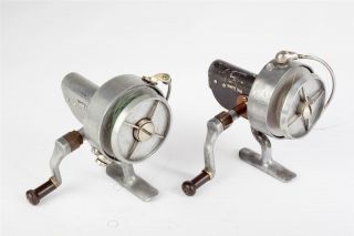 2 X Vintage " Hardy Altex No.  2 " Fixed Spool Reels Inc.  " Mk Iii " & " Mk V "