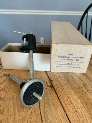Vintage Universal Rotating Fly Tying Vise,  Universal Rotating Vise Co Holyoke Ma