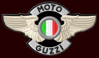 Moto Guzzi Winged Embroidered Patch 5 - 1/2 " X 3 - 1/4 " Motorcycle California Le Mans