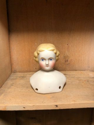 Sweet Petite Pretty Face Antique German Parian Doll Head.  Head Only