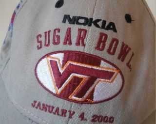 Vtg 2000 Virginia Tech Nokia Sugar Bowl Championship Baseball Cap Hat