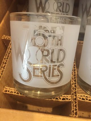 1979 WORLD SERIES BOXED/UNUSED 76TH WS LIBBEY FROSTED COCKTAIL GLASSES SET OF 4 2