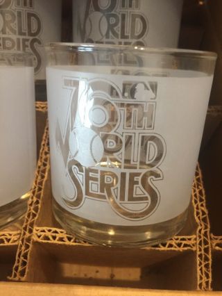 1979 WORLD SERIES BOXED/UNUSED 76TH WS LIBBEY FROSTED COCKTAIL GLASSES SET OF 4 3