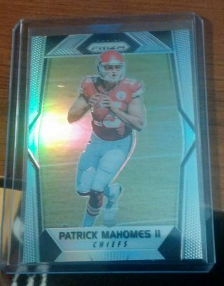 2017 Patrick Mahomes Ii Panini Prizm Silver Rookie Card 269.  Factory Dimple
