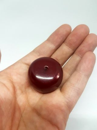 Faturan Bakelite Cherry Red Amber Bead 16,  5g