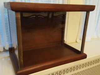 Vintage Table Top Wood And Glass Display Cabinet Case,  20 " Across